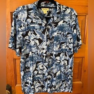 panama jack blue hawaiian shirt